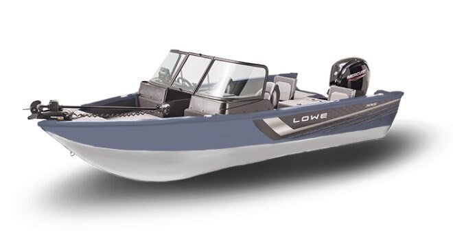 2026 Lowe Boats FM 1875 Two Tone White Base w/ Blue London Accent
