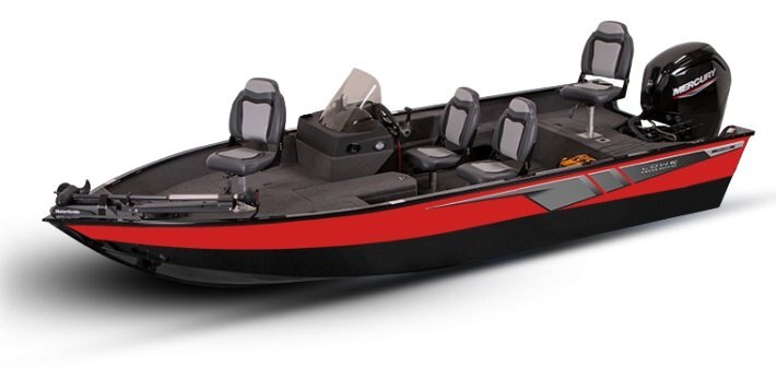 2026 Lowe Boats FM 1775 SC 2 Tone Black Base & Candy Apple Red Accent