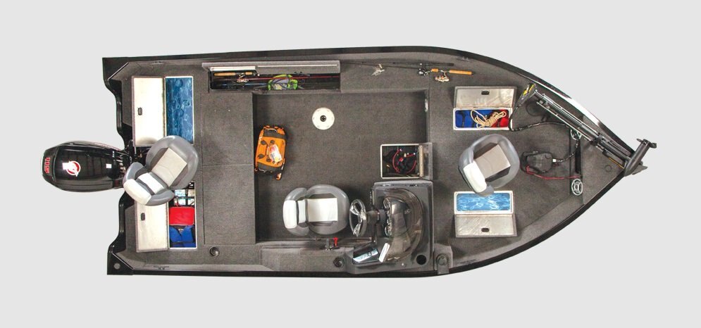 2026 Lowe Boats FM 1675 SC 2 Tone Black Base & Bright White Accent