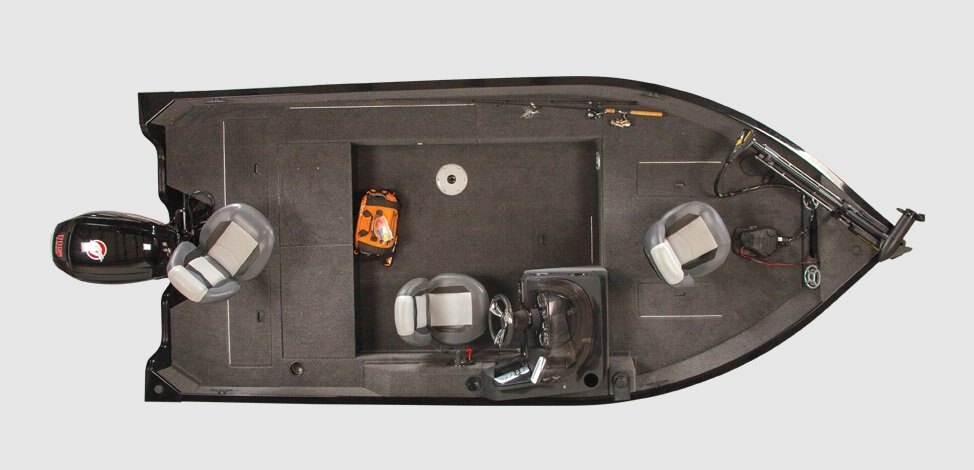 2026 Lowe Boats FM 1675 SC 2 Tone Black Base & Candy Apple Red Accent