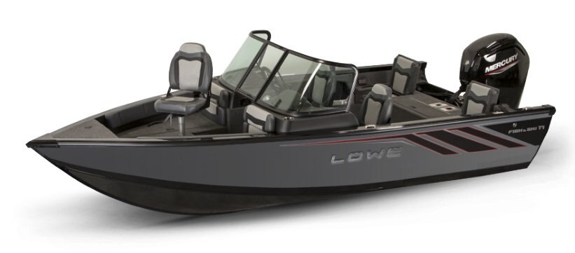 2026 Lowe Boats FS 1700 2 Tone Black Base & Metallic Silver Accent