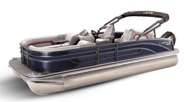 2026 Lowe Boats SS 230 DL Indigo Metallic Exterior Grey Upholstery with Red Accents