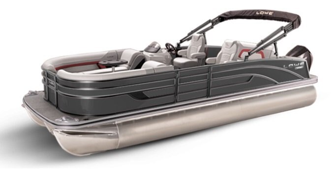 2026 Lowe Boats SS 230 DL Charcoal Metallic Exterior Grey Upholstery with Red Accents