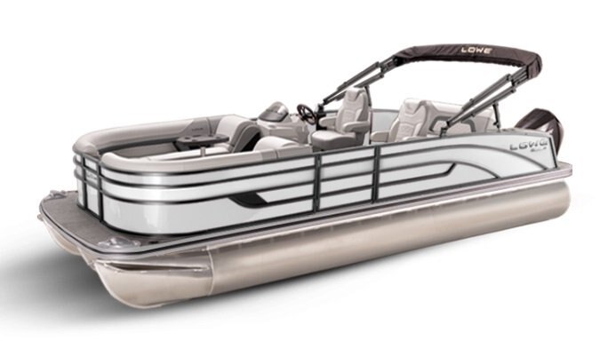 2026 Lowe Boats SS 230 DL White Metallic Exterior Grey Upholstery with Mono Chrome Accents
