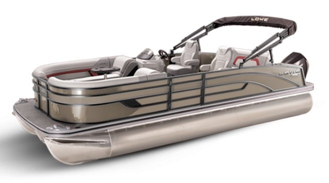 2026 Lowe Boats SS 230 DL Caribou Metallic Exterior Grey Upholstery with Red Accents