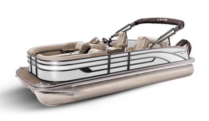 2026 Lowe Boats SS 230 DL White Metallic Exterior Tan Upholstery with Mono Chrome Accents