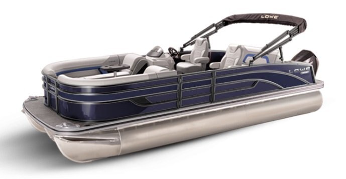 2026 Lowe Boats SS 230 DL Indigo Metallic Exterior Grey Upholstery with Blue Accents