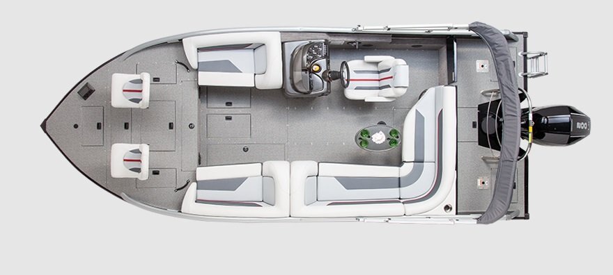 2026 Lowe Boats SD224 White Exterior w/ Gray Furniture