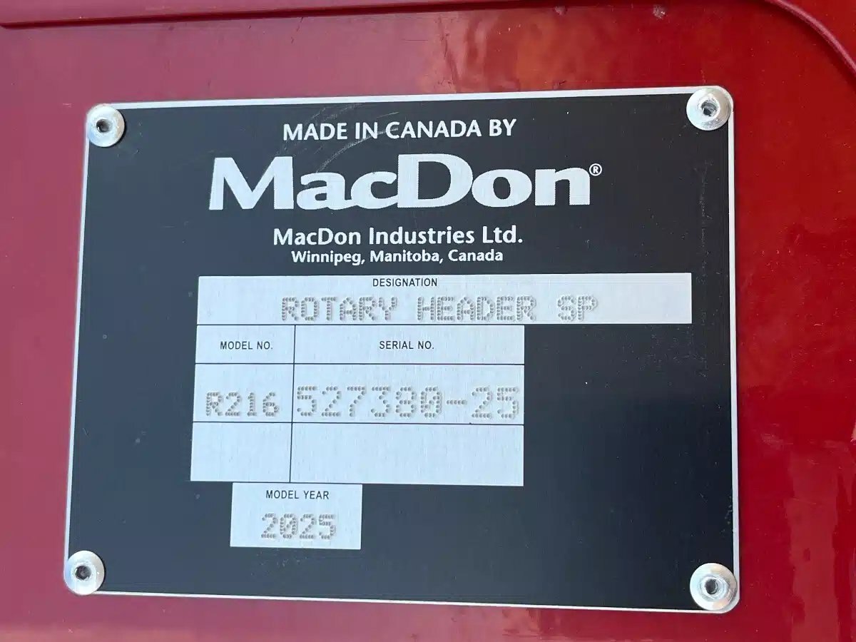 2025 MacDon Industries Ltd. R216 SP