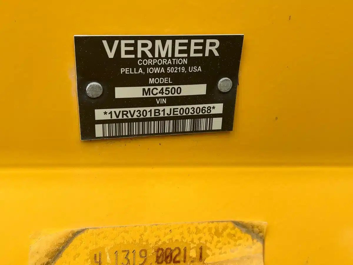 2018 Vermeer MC4500