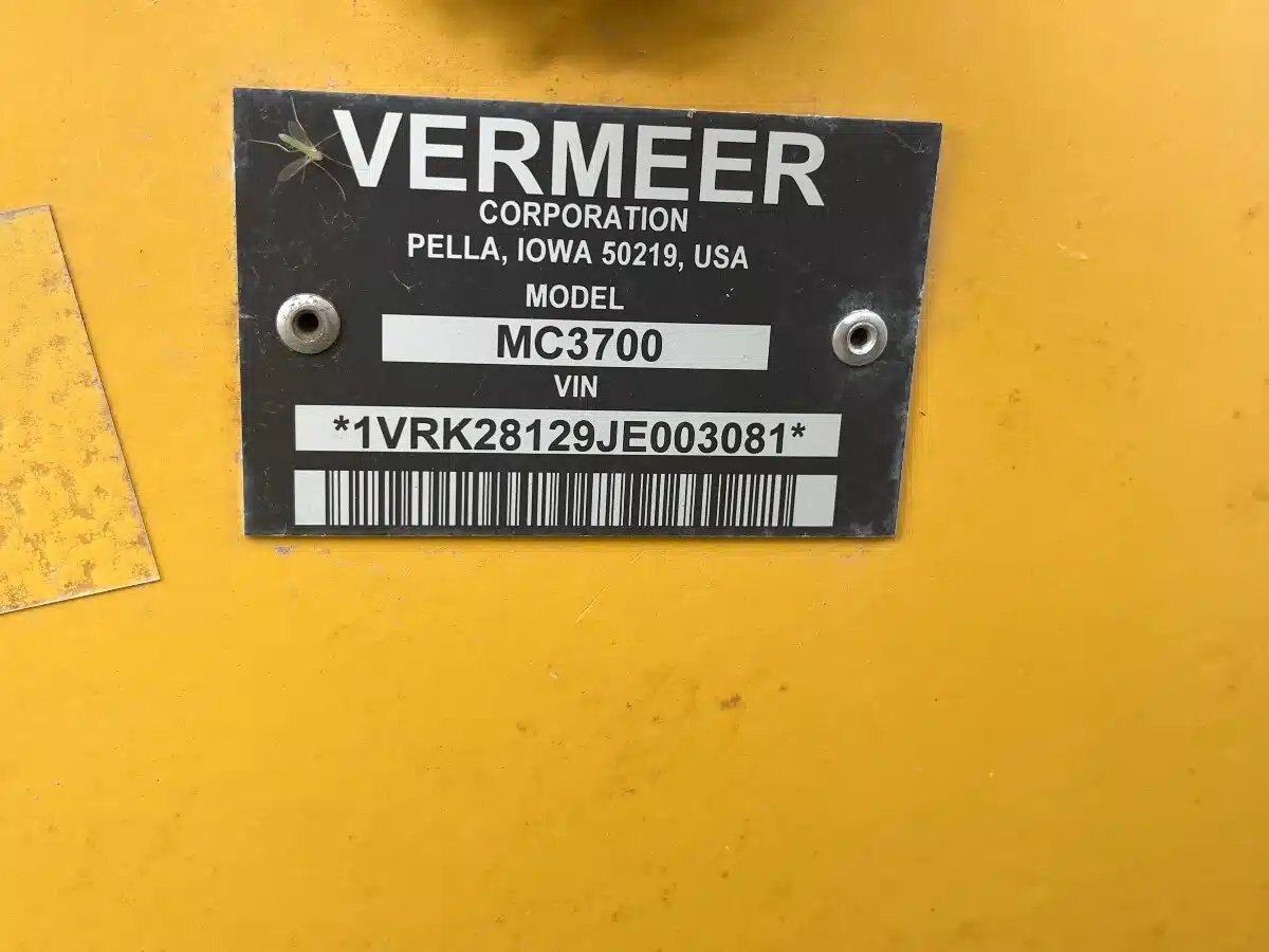 2019 Vermeer MC3700