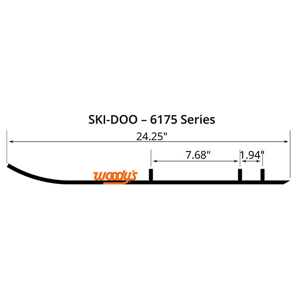 WOODY'S FLAT TOP EXTENDER TRAIL III 4" CARBIDE RUNNER (ESD3 6175)