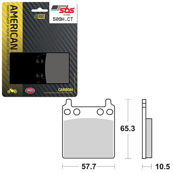 SBS HIGH POWER & NOISE REDUCTION CARBON BRAKE PAD (6510509108)