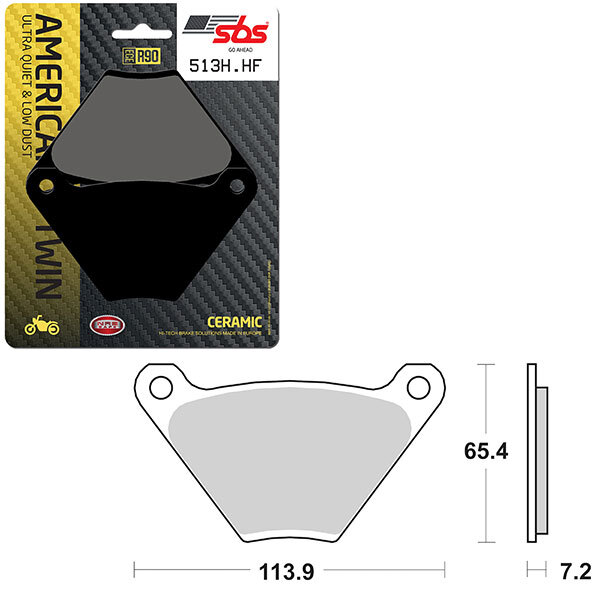 SBS HIGH POWER & NOISE REDUCTION CERAMIC BRAKE PAD (6490513108)