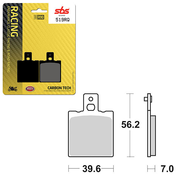 SBS ROAD RACING & TRACKDAYS CARBON TECH BRAKE PAD (6210519108)