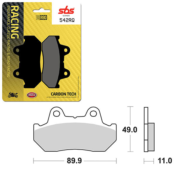 SBS ROAD RACING & TRACKDAYS CARBON TECH BRAKE PAD (6210542108)