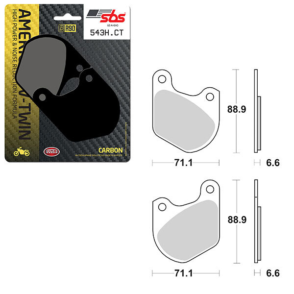 SBS HIGH POWER & NOISE REDUCTION CARBON BRAKE PAD (6510543108)