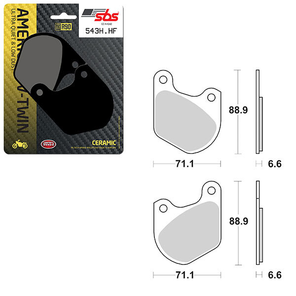 SBS HIGH POWER & NOISE REDUCTION CERAMIC BRAKE PAD (6490543108)