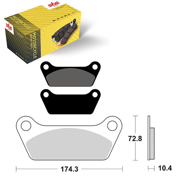 SBS HIGH POWER & NOISE REDUCTION CERAMIC BRAKE PAD (6490553108)