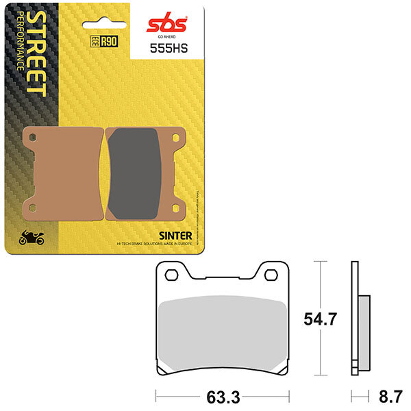 SBS PERFORMANCE HS SINTER BRAKE PAD (6250555108)