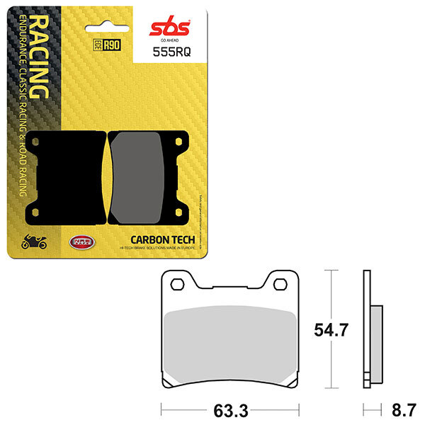 SBS ROAD RACING & TRACKDAYS CARBON TECH BRAKE PAD (6210555108)