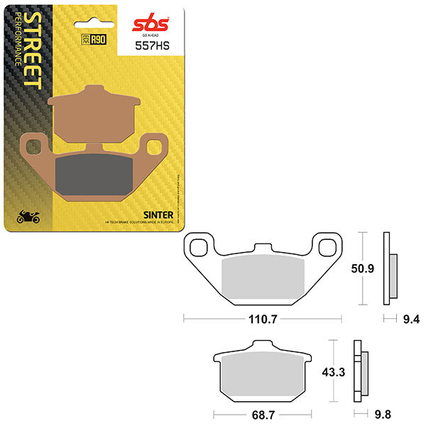 SBS PERFORMANCE HS SINTER BRAKE PAD (6250557108)