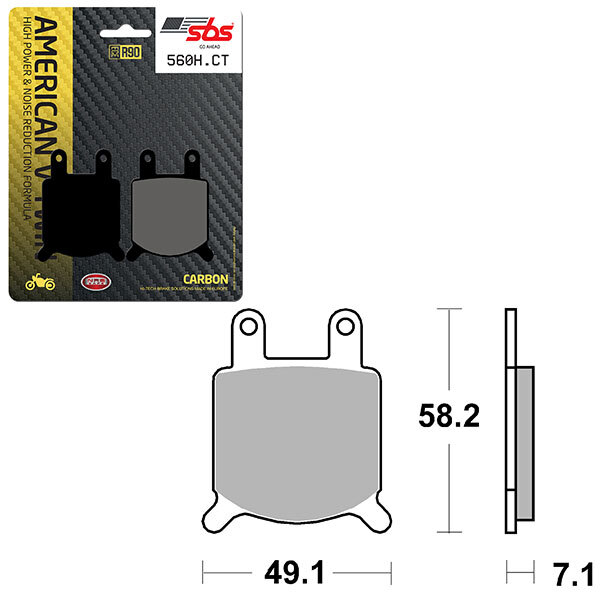 SBS HIGH POWER & NOISE REDUCTION CARBON BRAKE PAD (6510560108)