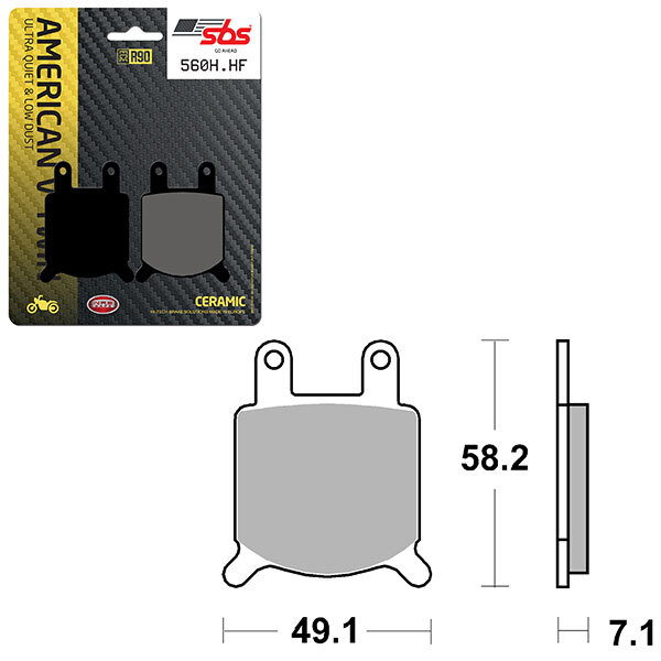 SBS HIGH POWER & NOISE REDUCTION CERAMIC BRAKE PAD (6490560108)