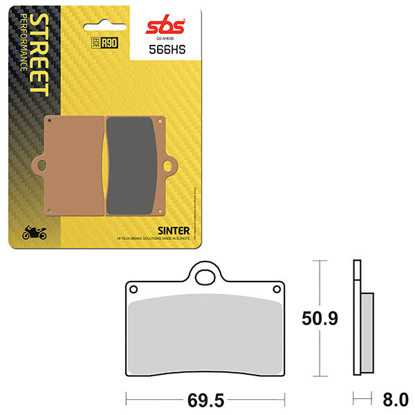 SBS PERFORMANCE HS SINTER BRAKE PAD (6250566108)