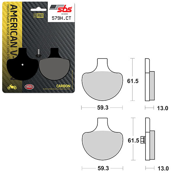 SBS HIGH POWER & NOISE REDUCTION CARBON BRAKE PAD (6510579108)