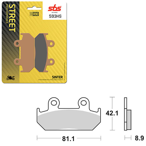 SBS PERFORMANCE HS SINTER BRAKE PAD (6250593108)