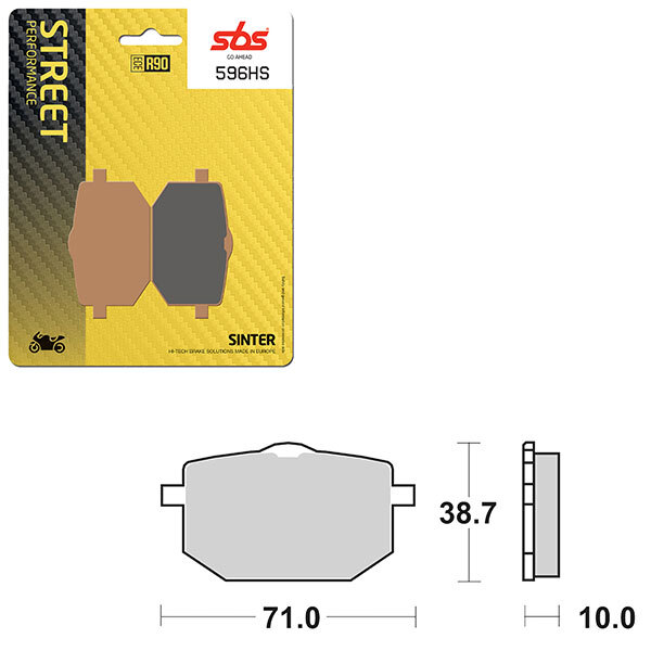 SBS PERFORMANCE HS SINTER BRAKE PAD (6250596108)