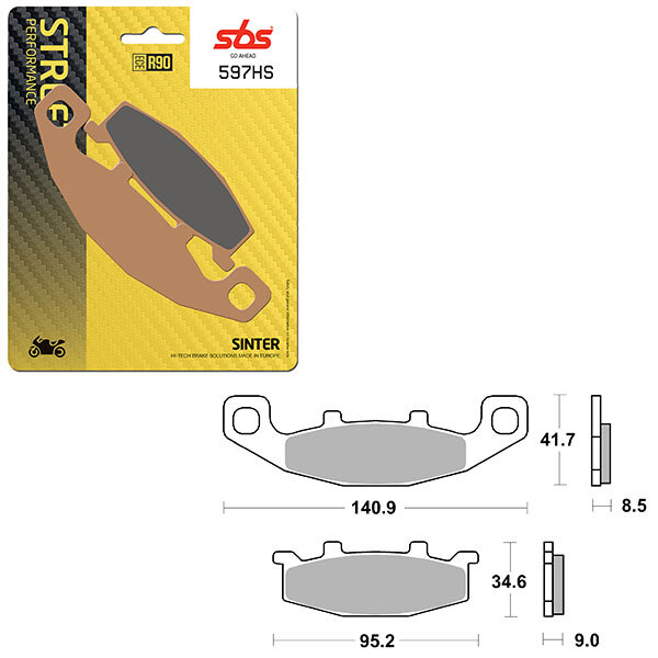 SBS PERFORMANCE HS SINTER BRAKE PAD (6250597108)