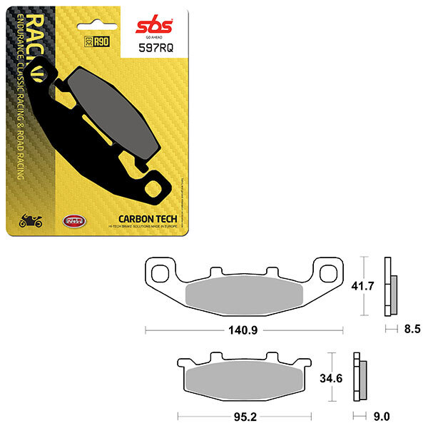 SBS ROAD RACING & TRACKDAYS CARBON TECH BRAKE PAD (6210597108)