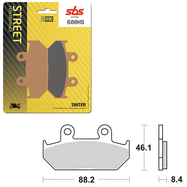 SBS PERFORMANCE HS SINTER BRAKE PAD (6250600108)