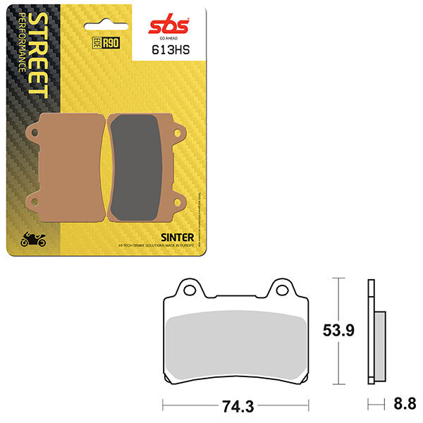 SBS PERFORMANCE HS SINTER BRAKE PAD (6250613108)