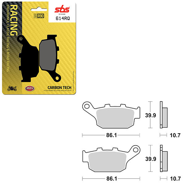 SBS ROAD RACING & TRACKDAYS CARBON TECH BRAKE PAD (6210614108)