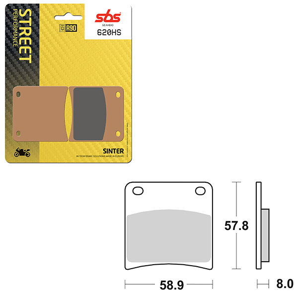 SBS PERFORMANCE HS SINTER BRAKE PAD (6250620108)