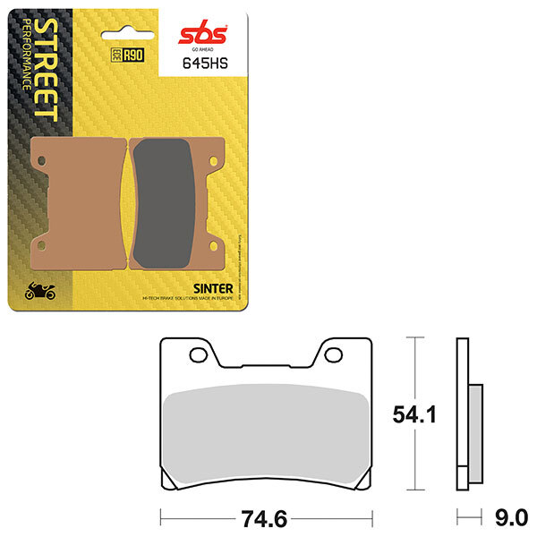 SBS PERFORMANCE HS SINTER BRAKE PAD (6250645108)