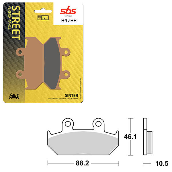 SBS PERFORMANCE HS SINTER BRAKE PAD (6250647108)