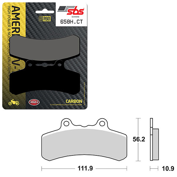 SBS HIGH POWER & NOISE REDUCTION CARBON BRAKE PAD (6510658108)