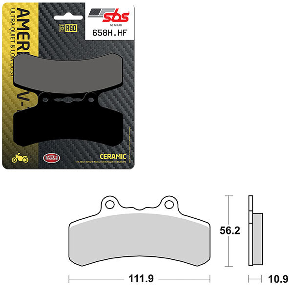 SBS HIGH POWER & NOISE REDUCTION CERAMIC BRAKE PAD (6490658108)