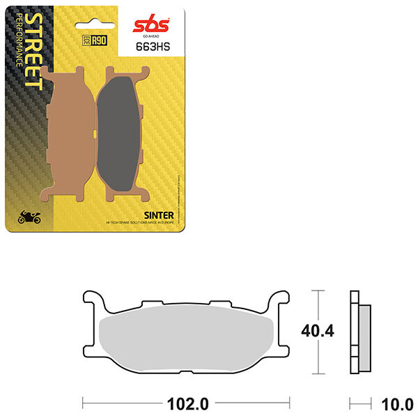 SBS PERFORMANCE HS SINTER BRAKE PAD (6250663108)