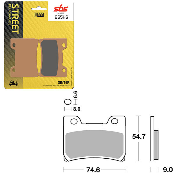 SBS PERFORMANCE HS SINTER BRAKE PAD (6250665108)