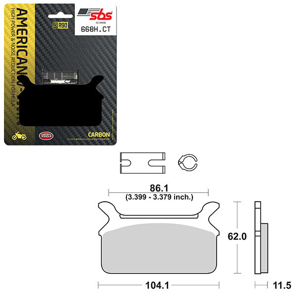 SBS HIGH POWER & NOISE REDUCTION CARBON BRAKE PAD (6510668108)