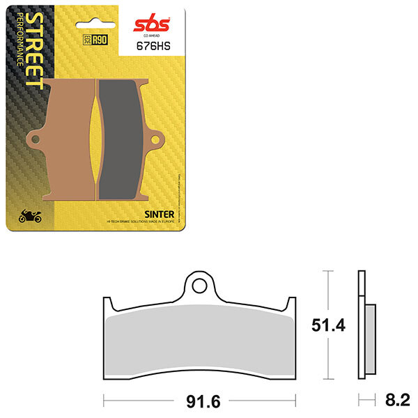 SBS PERFORMANCE HS SINTER BRAKE PAD (6250676108)