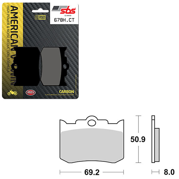 SBS HIGH POWER & NOISE REDUCTION CARBON BRAKE PAD (6510678108)