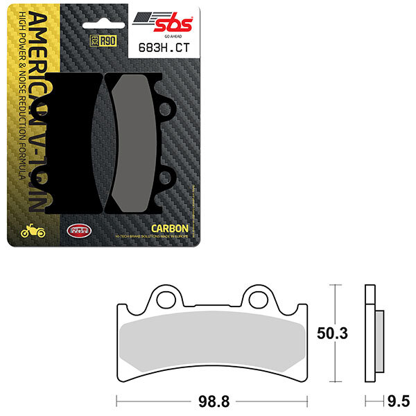 SBS HIGH POWER & NOISE REDUCTION CARBON BRAKE PAD (6510683108)