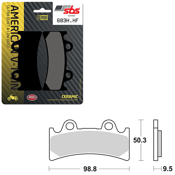 SBS HIGH POWER & NOISE REDUCTION CERAMIC BRAKE PAD (6490683108)