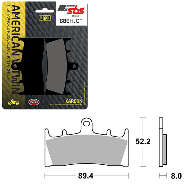 SBS HIGH POWER & NOISE REDUCTION CARBON BRAKE PAD (6510686108)